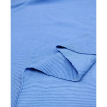 Kumaş Parça Mavi Kaşkorse Ribana Kumaş Esnek Yumuşak Bodylik & Bluzluk 100X200CM