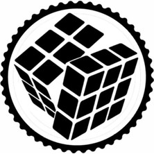 UAStudio Rubik Küp Tasarım Sticker 50 x 50 cm