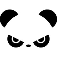 UAStudio Sinirli Panda - Araç, Oto, Laptop, Duvar Uyumlu Sticker 30*21 cm