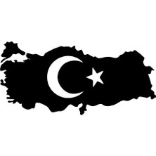 UAStudio Türkiye Haritası - Araç, Oto, Laptop, Duvar Uyumlu Sticker 10*6 cm