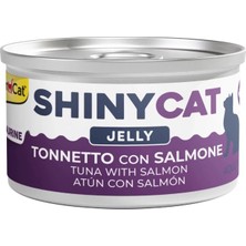 Gimcat Shinycat Sos Içinde Jelly Somonlu ve Ton Balıklı Kedi Konserve Maması 70 gr