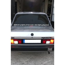 UAStudio Oto Cam Yazı Sözleri Ticari-Servis-Dolmuş-Panelvan Uzun Sticker (Ecnrshop) Model 6