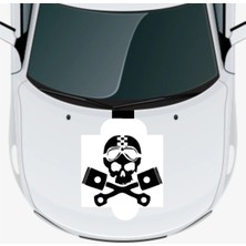 UAStudio Kurukafa ve Pistonlar Oto Kaput Sticker 45 x 30 cm