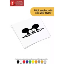 UAStudio Camdan Bakan Mickey Renkli - Araç, Oto, Laptop, Duvar Uyumlu Sticker 10*6 cm