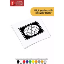 UAStudio Geometrik Şekil Sticker Oto Motor Laptop Duvar Folyo Sticker 10X10 cm