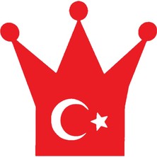UAStudio Türk Bayrağı 4 Duvar Dekor Kaliteli Kaliteli Sticker Kırmızı 60 x 30 cm