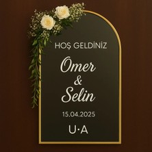 UAStudio Düğün Davet Karsilama Ayna Sticker 40*20 Ayna Uyumlu