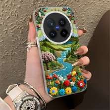 HONTINGA Vivo X300 Pro ile Uyumlu Kılıf Silikon Kenar Sert Arka Kamera Koruyucu Basitlik Anti Düşme Kamera Korumalı Yağlı Boya Desen Couple Telefon Kılıfı Kadın ve Erkek Için Uygundur K1-1364