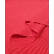 Kumaş Parça Kırmızı Bebe Kaşkorse Ribana Kumaş Esnek Yumuşak Bodylik & Bluzluk 110X210CM