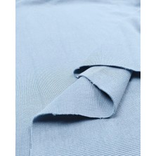 Kumaş Parça Gri Mavi Interlok Ribana Kumaş Esnek Yumuşak Tok Duruşlu Bluzluk & Elbiselik 140X220CM