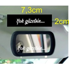 UAStudio Otomobil Motor Arka Cam Yazısı Sticker Çokgüzelsin,,,