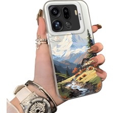 HONTINGA Oppo Find X9 Pro 5g ile Uyumlu Kılıf Silikon Kenar Sert Arka Kamera Koruyucu Basitlik Anti Düşme Kamera Korumalı Manzara Desen Couple Telefon Kılıfı Kadın ve Erkek Için Uygundur K1-1362