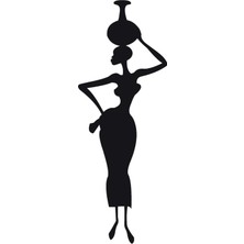 UAStudio Afrikalı Kadın Kaliteli Kaliteli Sticker (Tip 11) 20 x 54 cm
