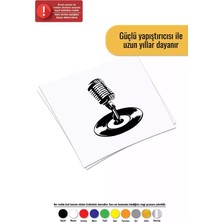 UAStudio Plak Içinde Mikrofon Sticker Oto Motor Laptop Duvar Folyo Sticker 70X84 cm