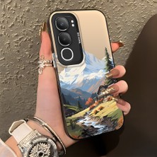 HONTINGA Vivo Y19S ile Uyumlu Kılıf Silikon Kenar Sert Arka Kamera Koruyucu Basitlik Anti Düşme Kamera Korumalı Manzara Desen Couple Telefon Kılıfı Kadın ve Erkek Için Uygundur K1-1362