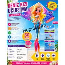 Empressco Hepsilazım Mermaid Deniz Kızı Uçurtma Prenses Desenli Büyük Kolay Uçuş 155X182CM Kız Çocuk Uçurtması - Fiyatı, Yorumları