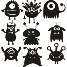 UAStudio Sevimli Desen Çocuk Odası Duvar Dekor Kaliteli Kaliteli Sticker 26 x 27 cm