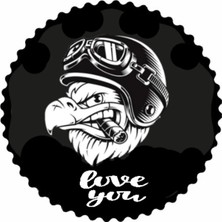 UAStudio Seven Motorcu Akbaba Tasarım Sticker 20 x 20 cm