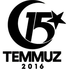 UAStudio 15 Temmuz Amblemi - Araç, Oto, Laptop, Duvar Uyumlu Sticker 60*60 cm