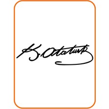 UAStudio Atatürk Imza Oto Özel Yeni Tasarım Kaliteli Kaliteli Sticker Siyah 33*10 cm