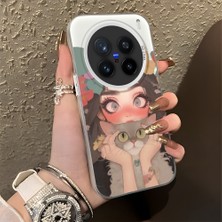 HONTINGA Vivo X200 Pro ile Uyumlu Kılıf Silikon Kenar Sert Arka Kamera Koruyucu Basitlik Anti Düşme Kamera Korumalı Kız ve Kedi Desen Couple Telefon Kılıfı Kadın ve Erkek Için Uygundur K1-1365