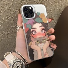 HONTINGA iPhone 13 Pro Max ile Uyumlu Kılıf Silikon Kenar Sert Arka Kamera Koruyucu Basitlik Anti Düşme Kamera Korumalı Kız ve Kedi Desen Couple Telefon Kılıfı Kadın ve Erkek Için Uygundur K1-1365