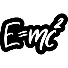 UAStudio Emc2 Sticker Oto Motor Laptop Duvar Folyo Sticker 40X24 cm Lcst [lcst]