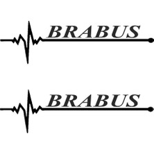 UAStudio Nabız Ritm Oto Cam Sticker Brabus 30 x 8 cm