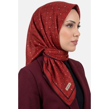 Hadiora Kadın Kırmızı Nokta Desenli Dikişli Yazma