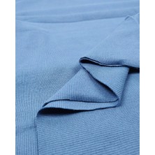 Kumaş Parça Küllü Mavi Kaşkorse Ribana Kumaş Esnek Yumuşak Bodylik & Bluzluk En: 110CM