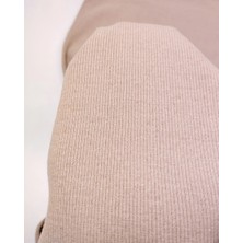 Kumaş Parça Bej Kahve Köpüğü Kaşkorse Ribana Kumaş Esnek Yumuşak Bodylik & Bluzluk 110X250CM