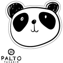 UAStudio BYR002 Panda Oto Motor Laptop Duvar Folyo Sticker 20X20 cm [efsngrck]