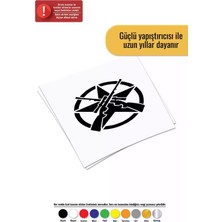 UAStudio Sniperlar ve Yıldız Sticker Oto Motor Laptop Duvar Folyo Sticker 30 x 30 cm