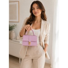 Elan Collection Kadın Çanta Üstten Ayarlanabilir Çapraz Askılı El ve Omuz Çantası Pudra Pembe