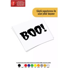 UAStudio Cadılar Bayramı Boo Sticker Oto Motor Laptop Duvar Folyo Sticker 60 x 30 cm