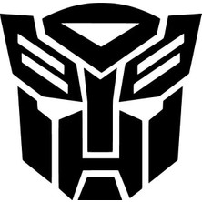 UAStudio Transformers Kafası Sticker Oto Motor Laptop Duvar Folyo Sticker 40 x 40 cm