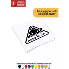 UAStudio Baby In Car Üçgen - Araç, Oto, Laptop, Duvar Uyumlu Sticker 60*54 cm
