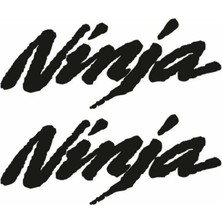 UAStudio Ninja Yazı Motosiklet Kaliteli Kaliteli Sticker 2 Adet 15 x 6 cm
