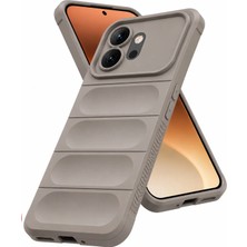 Nezih Case Honor 600 Uyumlu Gri Esnek Silikon Kapak Kılıf Oyuklu Arka Yüzey Tasarımı ile Koruma