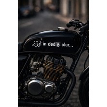 UAStudio Allah'ın Dediği Olur Yazisi 30*5 Sticker Araç Oto Motorsiklet Ayna Uyumlu