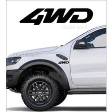 UAStudio 4WD Off Road 4x4 Sağ Sol Oto Özel Yeni Kaliteli Kaliteli Sticker 2 Adet 15*4 cm