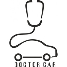 UAStudio Doktor Araba Yapıştırma Oto Sticker 30 cm Siyah Renk