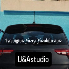 UAStudio Kişiye Özel Yazi Sticker Araç Oto Motorsiklet Ayna Uyumlu 90 cm