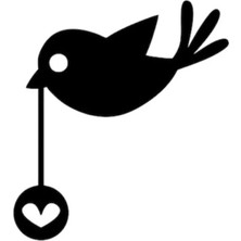UAStudio Küçük Kuş Oto Motor Laptop Duvar Folyo Sticker 50X55 cm