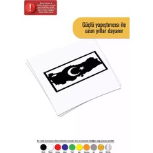 UAStudio Türkiye Haritası Sticker Oto Motor Laptop Duvar Folyo Sticker 15 x 9 cm