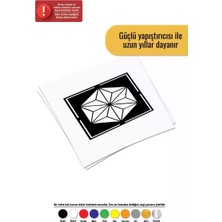 UAStudio Geometrik Yıldız Sticker Oto Motor Laptop Duvar Folyo Sticker 50 x 50 cm