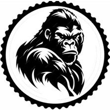 UAStudio Sinirli Goril Tasarım Sticker 40 x 40 cm