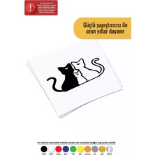 UAStudio Kedi Ailesi Sticker Oto Motor Laptop Duvar Folyo Sticker 80X48 cm