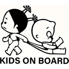 UAStudio Kids On Board Oto Arka Cam Kaliteli Kaliteli Sticker 10 x 8 cm