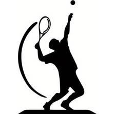 UAStudio Tenis Oyuncusu Sticker 10 x 14 cm